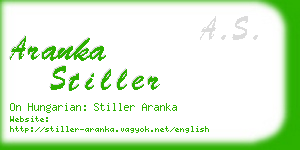 aranka stiller business card